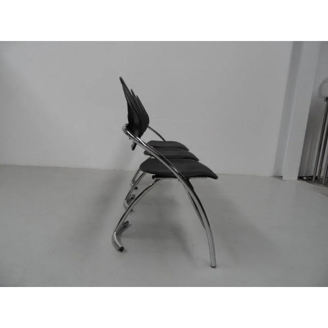 Vintage Design Waiting Room Bench by Gazarro, 1980s For Sale - Image 3 of 8