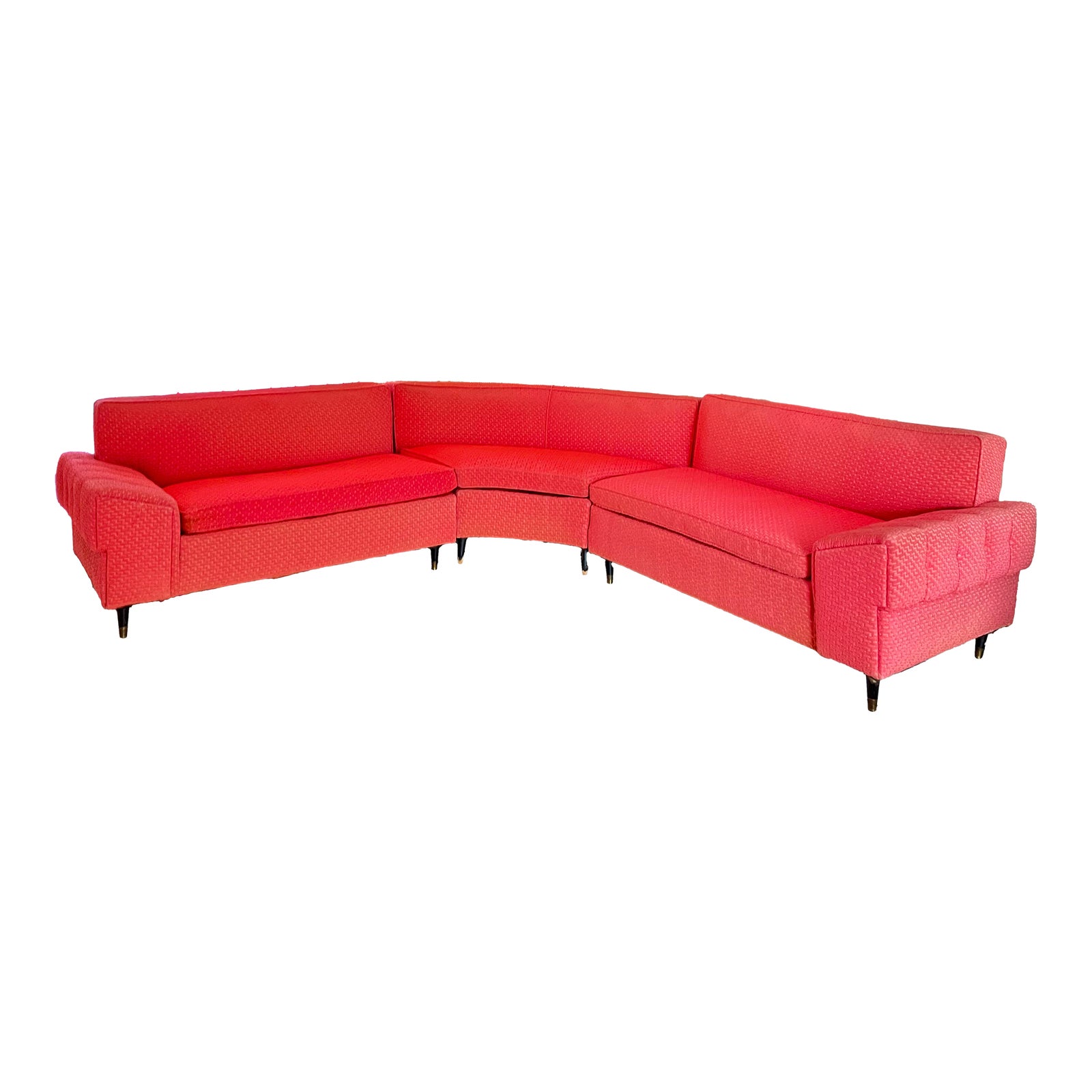 1950s Vintage Pink Mid Century Sectional Sofa Chairish