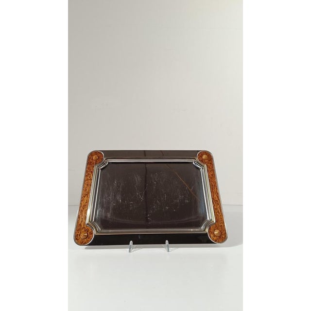 Postmodern Tray in Steel and Veneered Plywood, 1980s For Sale - Image 14 of 18