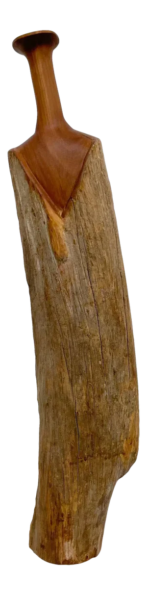 1970s Sculptural Studio Vase Wood Free Form