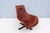Metal Antonio Citterio for B&b Italia Patinated Cognac Leather Mart Swivel Armchair For Sale - Image 7 of 18