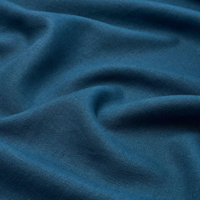 SAMPLE - Schumacher Jumi Stonewashed Linen Fabric In Cyprus | Chairish