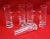 Mid Century Hand Blown Crystal Etched Vodka Cordial Glasses With Applied Handles- Set of 5 For Sale - Image 9 of 12