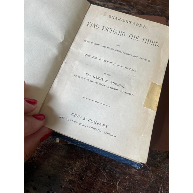 English 1920s Decommissioned Shakespeare Library Books King Richard and Henry IV For Sale - Image 3 of 10