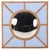 Mid-Century Modern A Bold Geometric Blue Glass and Gold Resin Convex Wall Mirror For Sale - Image 3 of 7