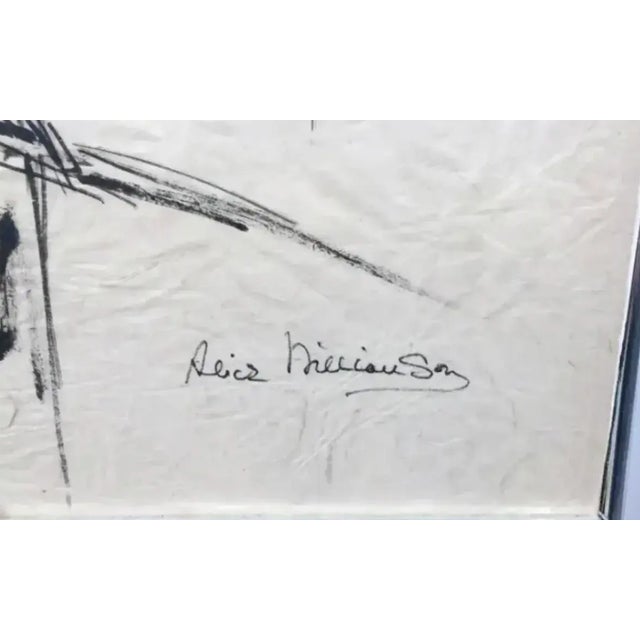 Large Mid Century Church Drawing, Signed For Sale - Image 4 of 10