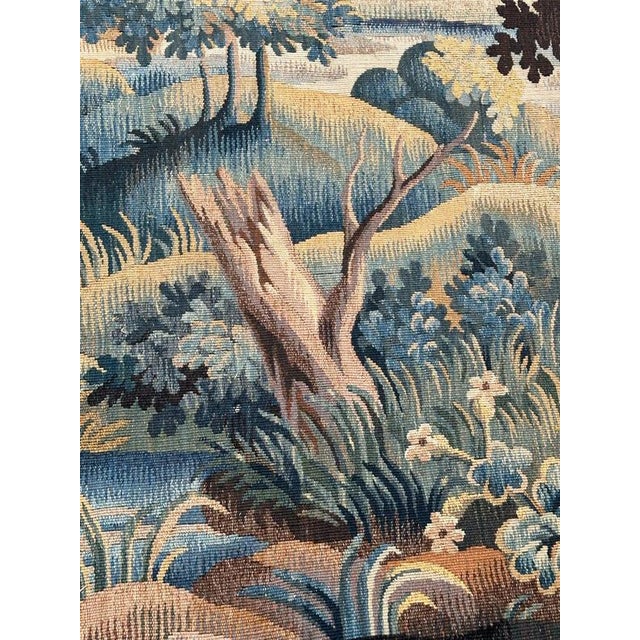 Vintage French Aubusson Tapestry in Silk and Wool, 1940s For Sale - Image 14 of 18
