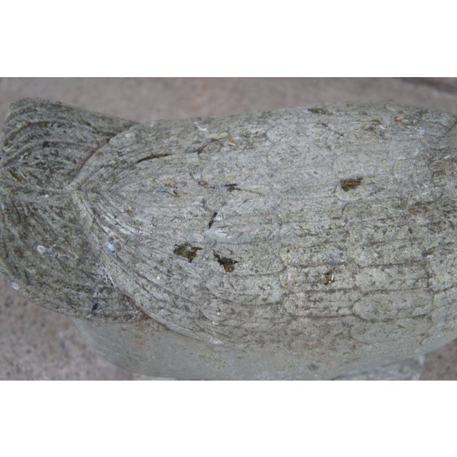 1930s Italian Carved Stone Bird Garden Sculpture Statue For Sale - Image 6 of 12