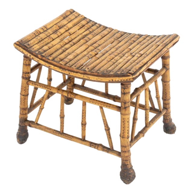 Liberty & Co. Thebes Style Bamboo Stool, Ca. 1900 For Sale