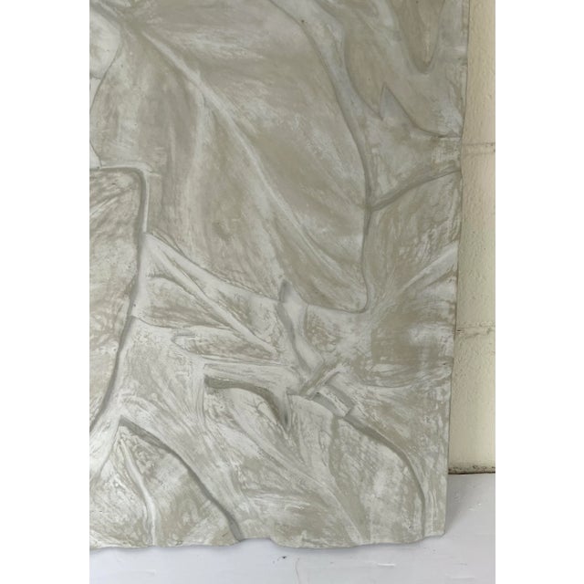 Modern Made Goods Modern Indoor/Outdoor Dimensional Concrete Palm Leaf Ullric Wall Plaque For Sale - Image 3 of 5