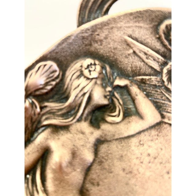 Bronze Antique Bronze Art Nouveau Tray For Sale - Image 8 of 13