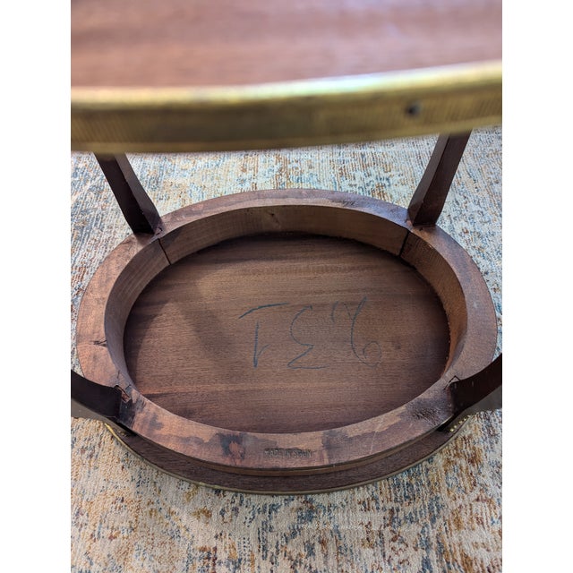 Antique Louis XV Parquetry Side Table With Ormolu Two-Tiered For Sale - Image 14 of 15