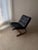 Mid-Century Modern Plywood Chair in Black Leather, 1970s For Sale - Image 10 of 11