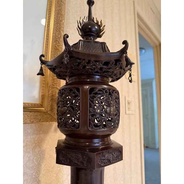 Antique Bronze Lamps - a Pair For Sale In New York - Image 6 of 6