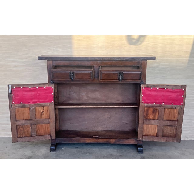 Spanish Carved Walnut Chest of Drawers, Nightstands or Narrow Console, 1920s For Sale - Image 9 of 10