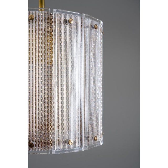 1960s Glass and Brass Pendants attributed to Falkenbergs Belysning, Sweden, 1960s, Set of 2 For Sale - Image 5 of 10