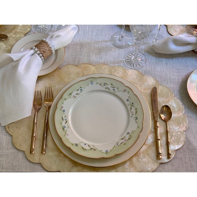 Antique Ginori Made in Italy Gold Gilt Hand Painted Plates - Set of 8 For Sale - Image 14 of 15