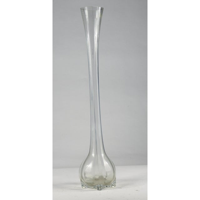 Tall Cylindrical Vase with Beveled Glass Featuring the Lazzar and C Vetrelco Italia Logo, 1960 For Sale - Image 4 of 9