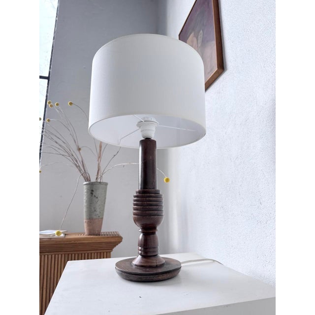 Vintage Art Deco Oak Desk Lamp, 1940s For Sale - Image 10 of 18