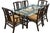 Wood Vintage Ficks Reed by John Wisner Far Horizons Collection Rattan & Wicker Table & Six Chairs Dining Set C. 1950's For Sale - Image 7 of 7