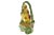Tall hand-painted ceramic parrot or cockatoo planter in yellow, green, raspberry, purple, lavender and teal. No maker's...