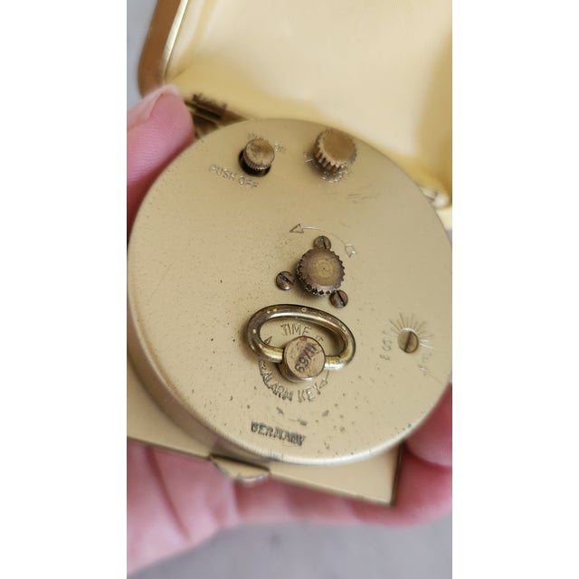 Mid 20th Century Seth Thomas German Mechanical Travel Alarm Clock in Folding Case For Sale - Image 13 of 15