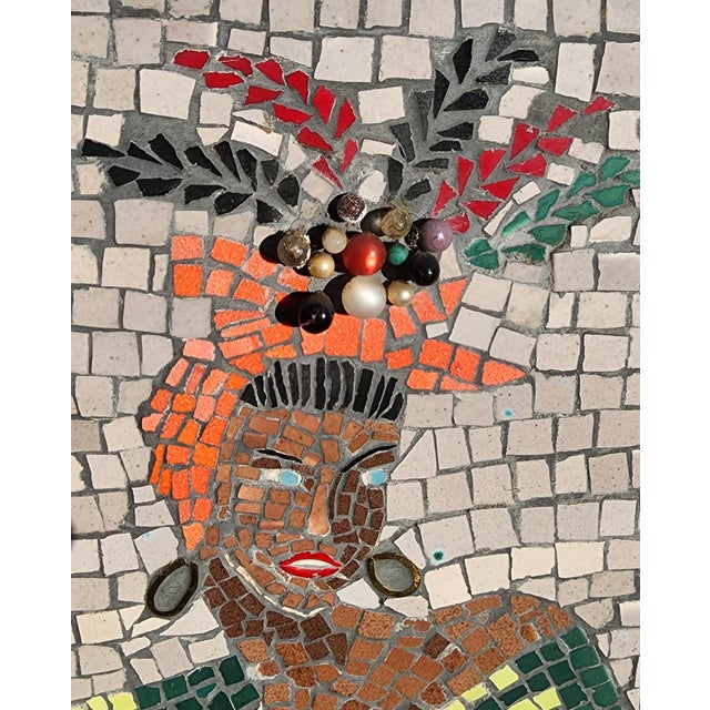 A wonderful pair of mosaic wall panels of, glass, metal, ceramic and iridescent tile. The level of detail on the artwork...