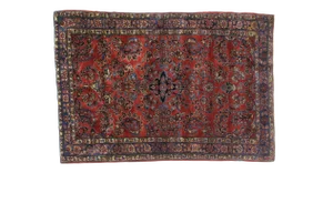 1900s Persian Antique Mohajeran Sarouk - 3'9" X 5'7"