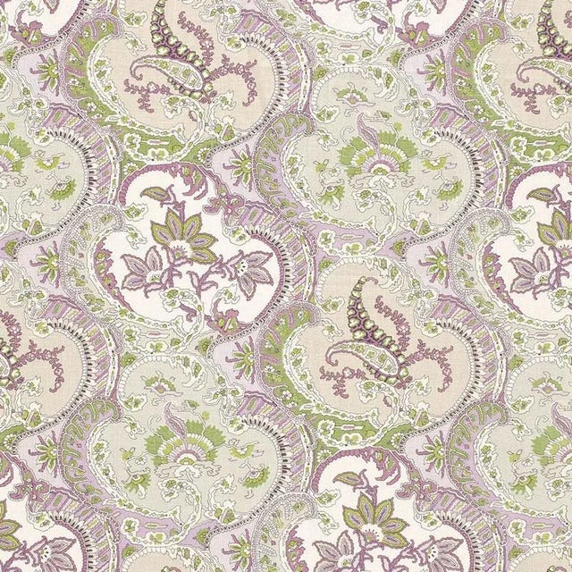 Boho Chic Schumacher X Timothy Corrigan Pickfair Paisley Fabric in Lilac For Sale - Image 3 of 3