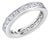 Platinum Princess Diamond 2.75 Carat Eternity 3.5 Millimeter Wide Band Size 6 For Sale