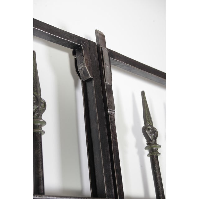 Antique Iron Wrought Double Doors, 1880s For Sale - Image 4 of 14