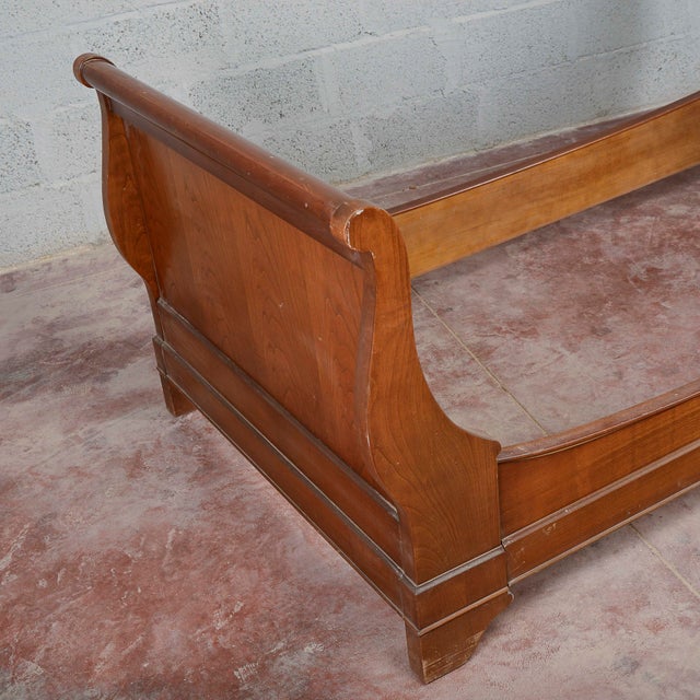 Vintage Empire Boat-Shaped Bed in Wood For Sale - Image 14 of 18