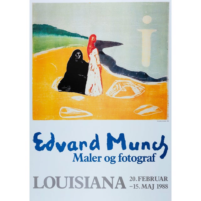 Deux Femmes Sur La Plage Poster after Edvard Munch For Sale