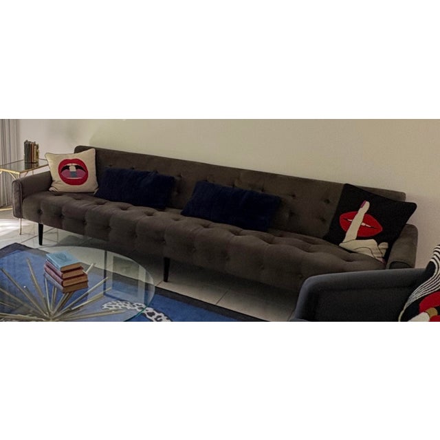 Jonathan Adler Rutledge Sofa – Mid-Century Modern Attributed to Jonathan Adler For Sale - Image 4 of 4