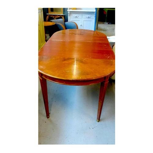 Swedish Gustavian Extendable Dining Table in Mahogany, Early 20th Century For Sale - Image 4 of 5