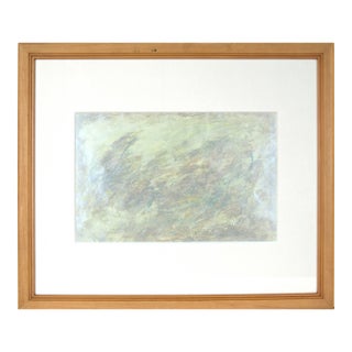 Green, Purple, and Silver - Metallic Abstract Painting on Paper by Judith W. Winslow For Sale