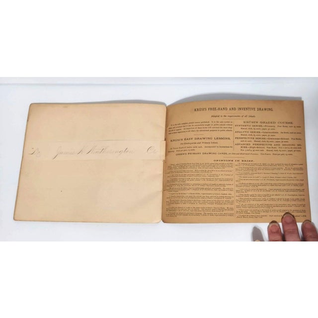 Antique the Model Copy Books With Sliding Copies #6 School Handwriting Cursive For Sale - Image 4 of 6