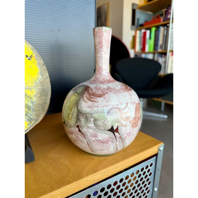 Authentic Signed Polia Pillin Mid-Century Modern Studio Art Pottery Horse Bottle Vase For Sale - Image 10 of 13