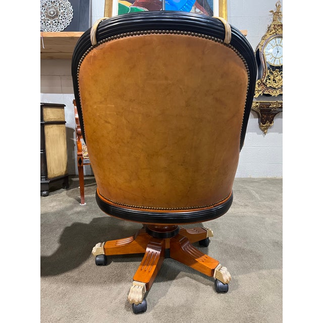 Traditional Attributed to Mariner Luxury "Earl" Chesterfield Office Chair For Sale - Image 3 of 5