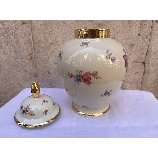 Bavarian Porcelain Lidded Jug, 1890s For Sale - Image 5 of 8