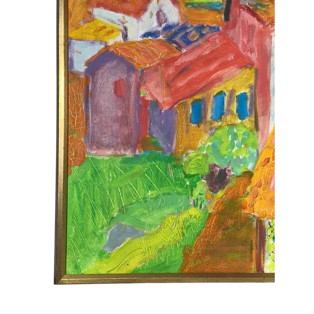 French 20th Century French Fauvist Painting of the Village De Ollioules, France For Sale - Image 3 of 12