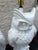 Ceramic Vintage Hollywood Regency White Ceramic Owl Table Lamps - Pair For Sale - Image 7 of 12