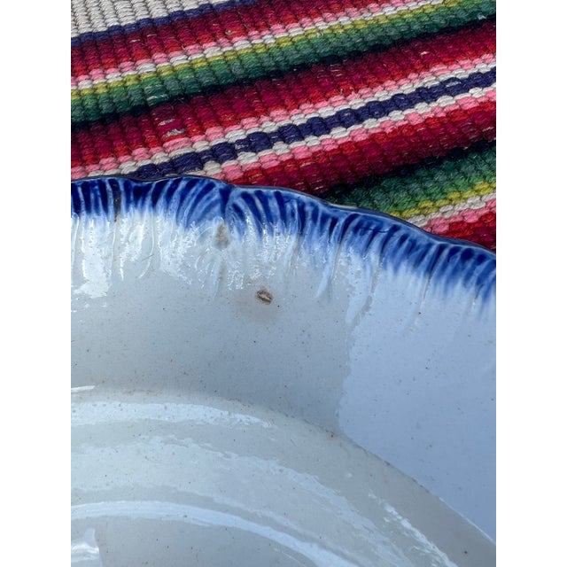 Antique Pearlware Blue Feather Edge Platter, Circa 1820’s For Sale - Image 12 of 12