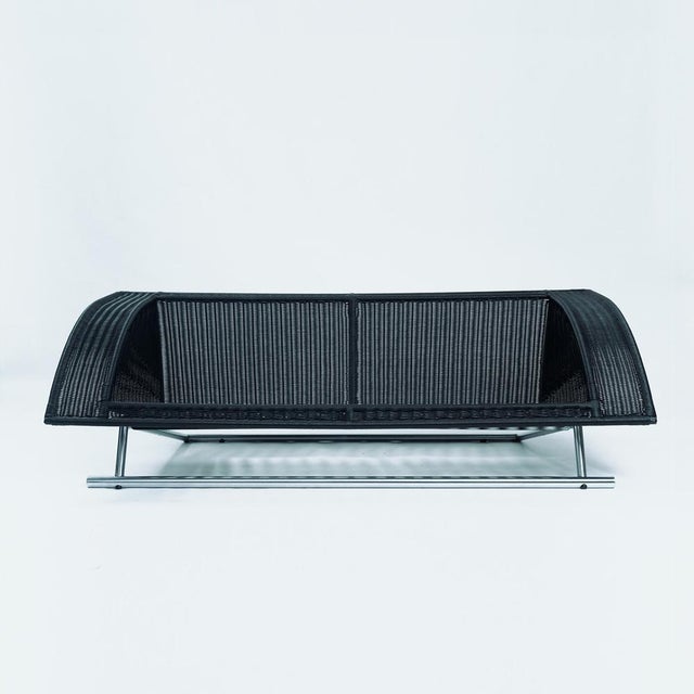 Black Sculptural Rattan Wing Sofa by Gerard Van Den Berg for Rohe Noordwolde, the Netherlands, 1983 For Sale - Image 18 of 18