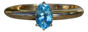 The Mountain Brook: Ladies Yellow Gold Topaz Solitaire Engagement Ring