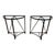 Custom Demi Lune Iron Tables - a Pair For Sale