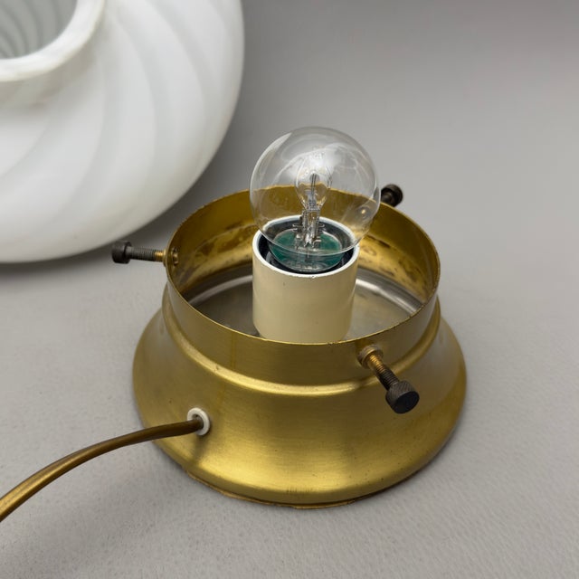 White Murano Glass Table Lamp, 1970s For Sale - Image 10 of 13