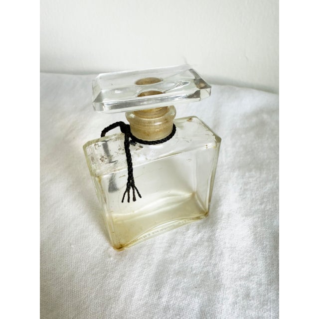 Vintage 1940s–1960s French Art Deco Glass Perfume Bottles Chanel Style Carven Set of 4 Flacons For Sale - Image 9 of 15