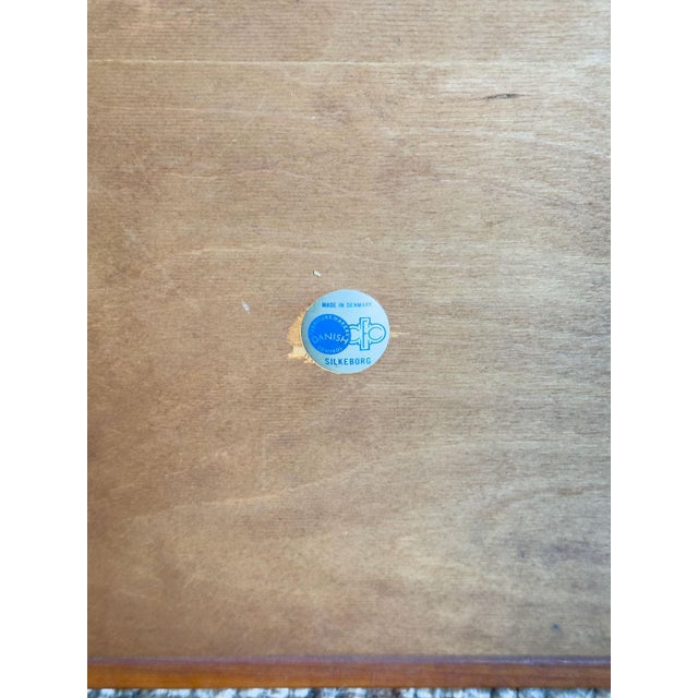 Teak Nest of Tables with Rattan Shelf by Johannes Andersen for Silkeborg, 1960s, Set of 3 For Sale - Image 15 of 17