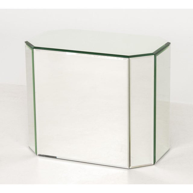 Modern Mirrored Pedestal Tables, 3 For Sale - Image 9 of 10